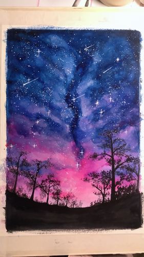 16k水彩星空步骤