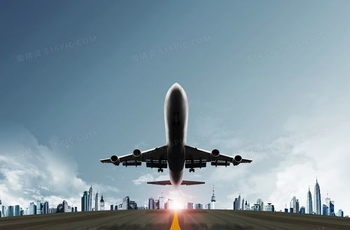 飞机起飞海报背景