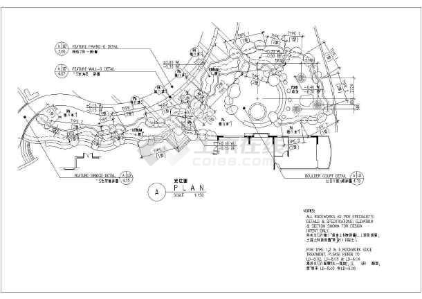 某地区21套溪流水池景观设计施工详图