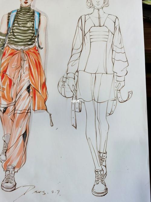服装设计手绘——分享一组运动装_服装设计_运动装_手绘_北京服装学院