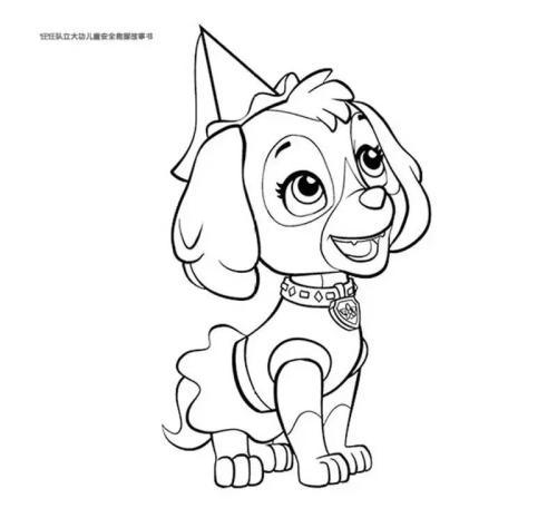 狗毛毛简笔画汪汪队队长莱德汪汪队-简笔画大全汪汪队狗狗小力的画法