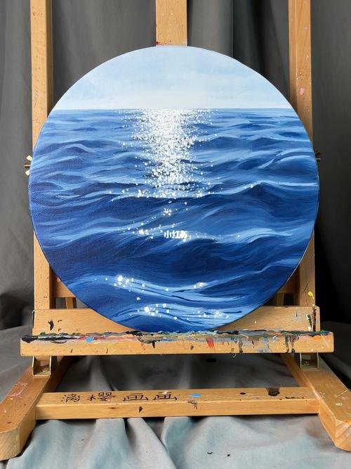 丙烯画—治愈大海_大海_治愈_丙烯画_临摹_文化_绘画
