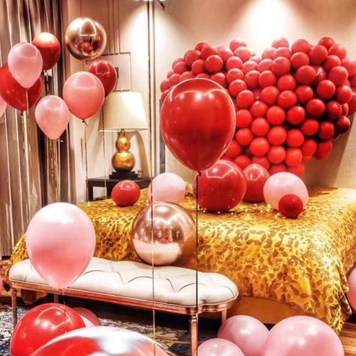 结婚礼用品大全婚房装饰婚庆网红马卡龙气球充气卧室新房布置套装