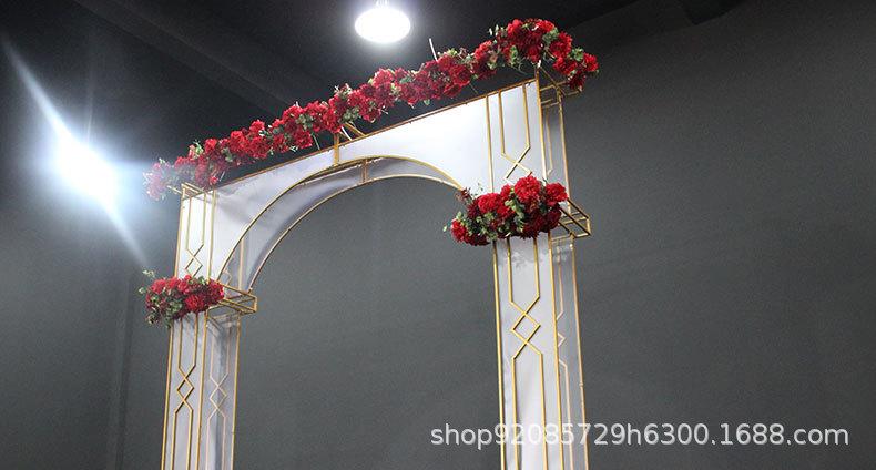 欧式婚庆道具透明膜拱门婚礼花门幸福门t台pvc膜拱门