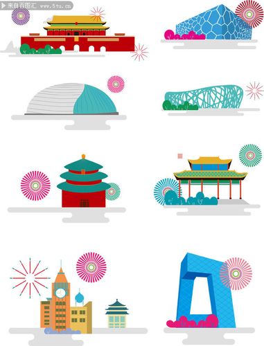 手绘北京建筑图片