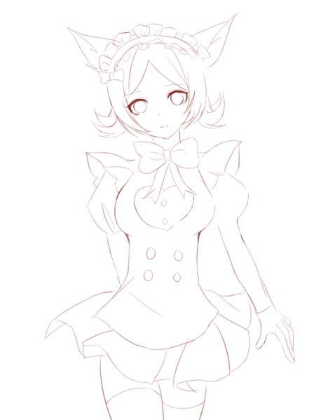 卡通妲己简笔画