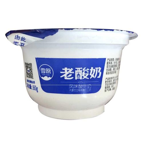 新货雪原老酸奶全脂风味酸牛奶乳酸菌发酵160gx12碗 箱装包邮