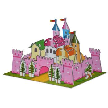 手工作业男孩女孩4-6岁儿童3d立体拼图拼装玩具智力开发 34-彩虹城堡