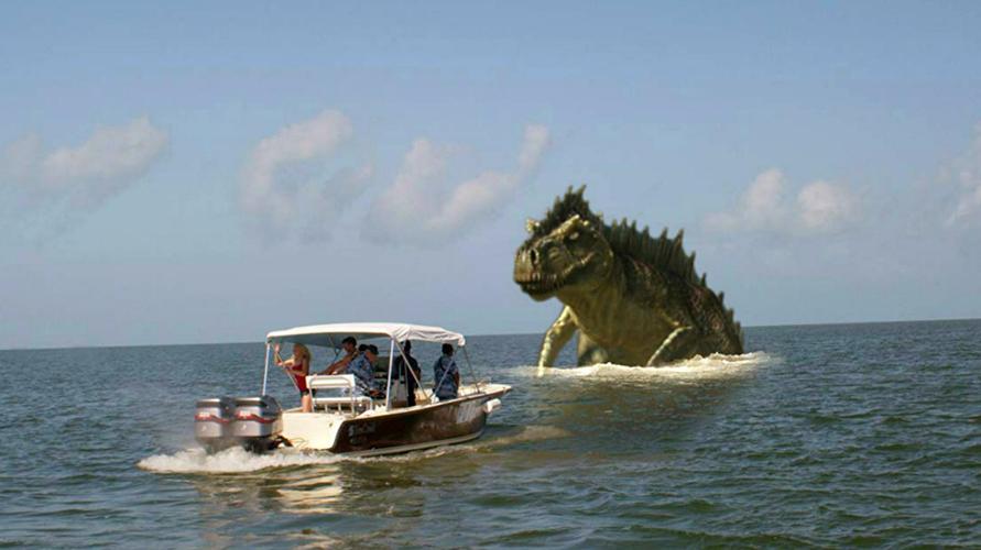 霸王龙突然变异进化出鱼鳍,成了海洋的小霸王,一部动物喜剧电影