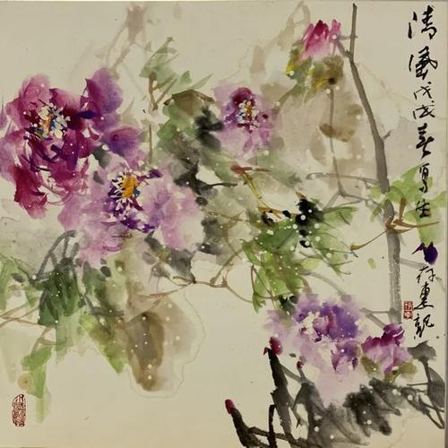 2020刘存惠写意牡丹花专题创作展前培训班招生简章