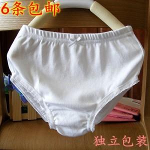 女童内裤纯棉三角纯白色
