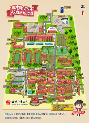 【呆呆瞎画】北京体育大学校园手绘地图2020版
