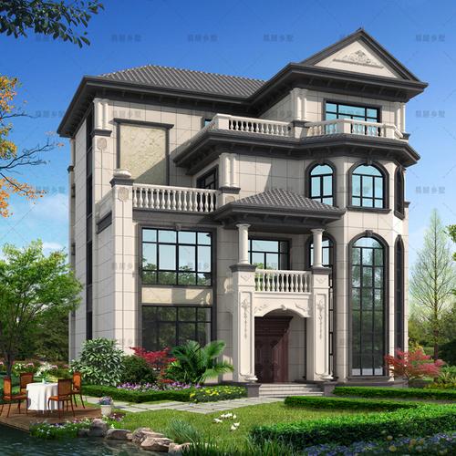 豪华新农村自建房四层欧式别墅设计施工图纸全套建筑施工图效果图