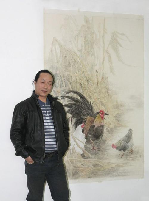 画家傅饶和他的工笔画