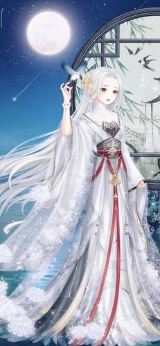 奇迹暖暖 白发古装 月亮夜晚