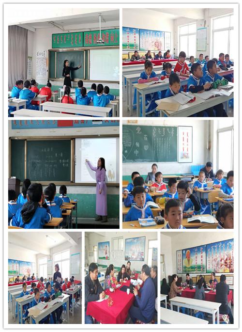 阜蒙县教育局民教股领导来我校听课调研