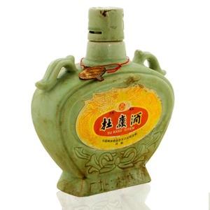 1986年扁瓶杜康汝瓷双耳纯粮老酒浓香型白酒老陈酒库存收藏特价酒