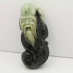 独山玉俏色寿星佬玉石手把件 南阳独山玉批发 人物玉石把件批发