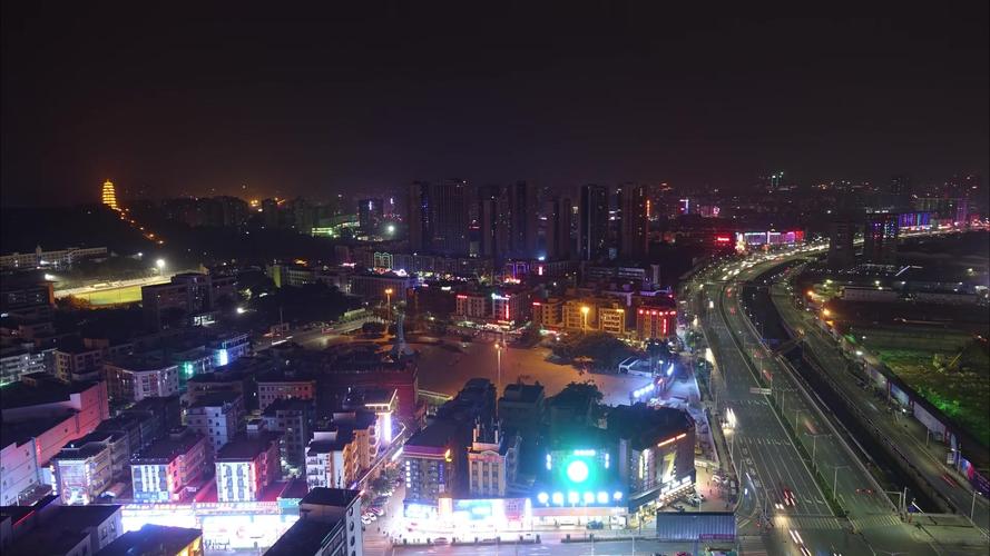 深圳光明区公明夜景延时
