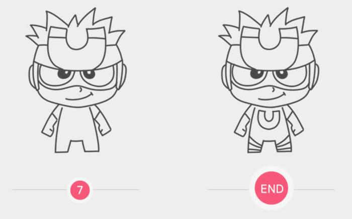 花心超人怎么画 开心宝贝花心超人简笔画画法 花心超人简笔画卡通画