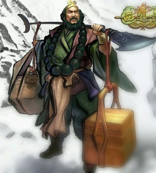 沙和尚挑担子的简笔画