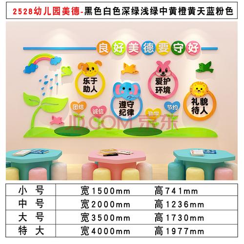 贴纸环创主题墙教室环境材料布置班级文化墙贴 2528幼儿园美德-图片色