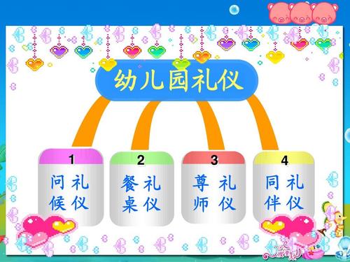幼教ppt logo 幼儿园礼仪 1       问礼 候仪 page    餐礼 桌仪 尊