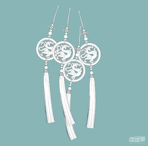 玉佩流苏素材集