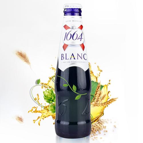 嘉士伯法国进口啤酒1664白啤酒果味克伦堡凯旋250ml*12瓶装 整箱