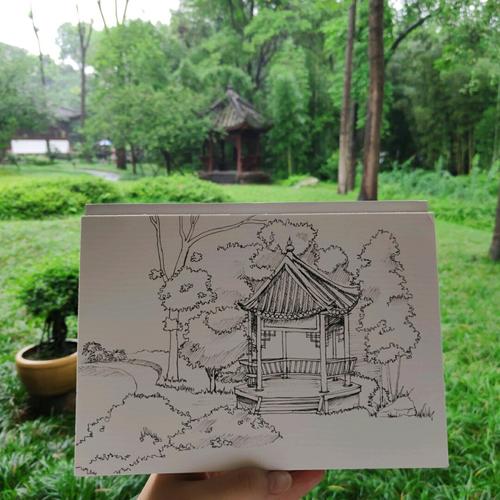 杜甫草堂写生～_杜甫草堂_我爱画画_文化_绘画