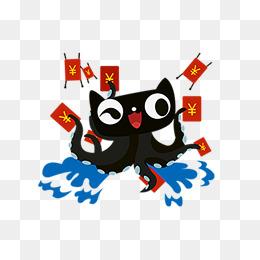 双十一炫彩天猫海报背景设计元素