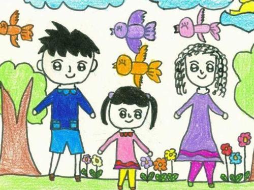 幼儿园的全家福儿童简笔画