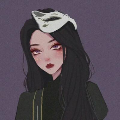 动漫黑白高冷孤独女头像女生_头像图片_扣扣乐园