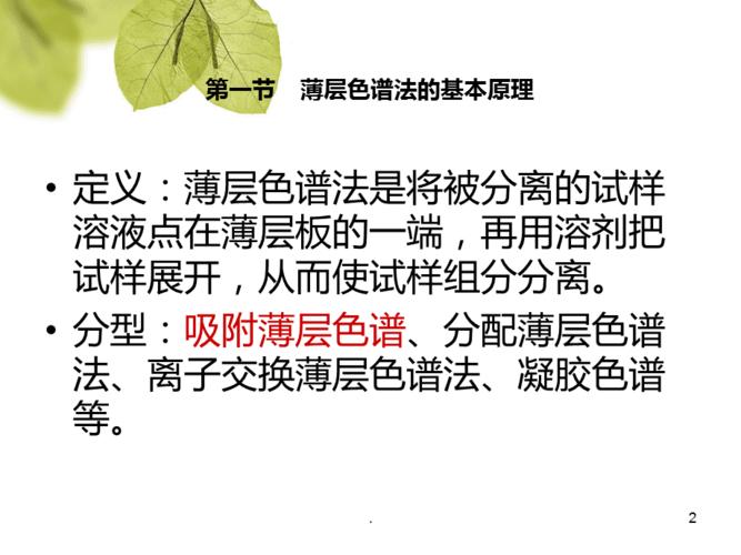薄层色谱法原理ppt课件