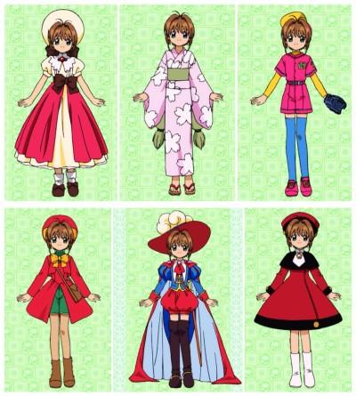 百变小樱魔术卡,百变小樱,魔卡少女樱,51套衣服,知世满满的爱.