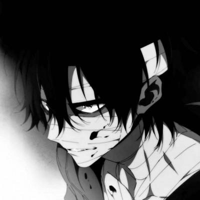 伤感图片二次元男生头像黑白图片