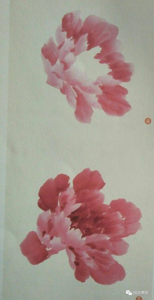 【国画教程】1课,不同姿态花头的画法
