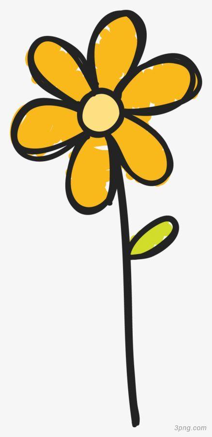 卡通手绘小花盆栽小花小装饰花朵清新小花插画小花小花灯笼小花花盆