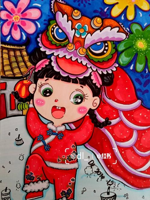 儿童画 新年 元旦主题_马克笔_新年去哪玩_儿童画_元旦去哪玩_简笔画