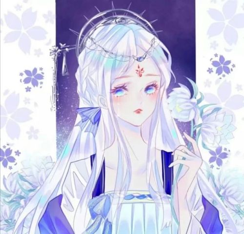 出单:银发紫瞳动漫女(唯美古风)