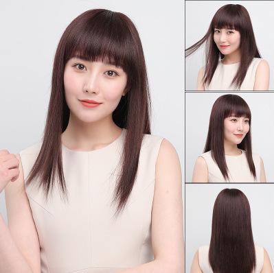 假发女长发逼真自然长直发假发全头套式可扎真发女士