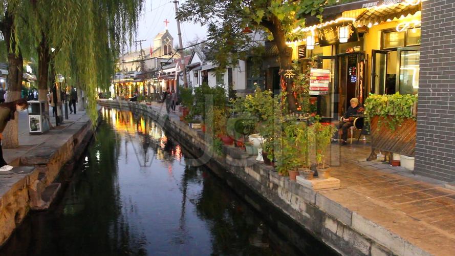 老济南曲水亭街夜景_1920x1080_高清视频素材下载(编号:5139231)_实拍