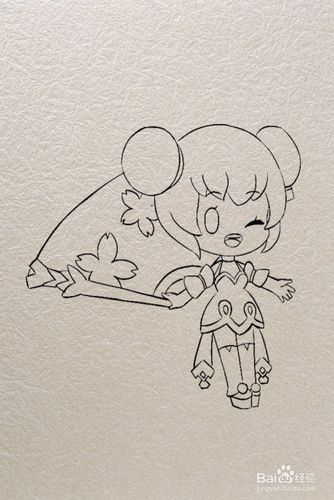 王者荣耀女英雄小乔简笔画怎么画?