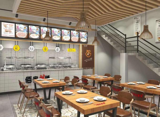 佰家粥铺|因为这些店面装修设计图,我想开粥店了