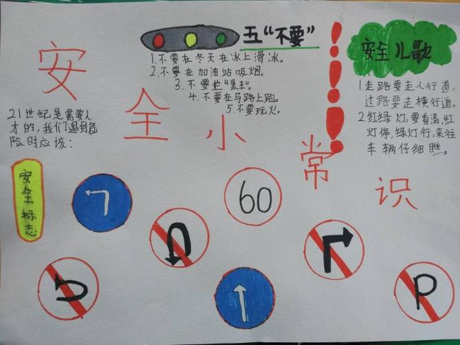 四年级安全手抄报展出