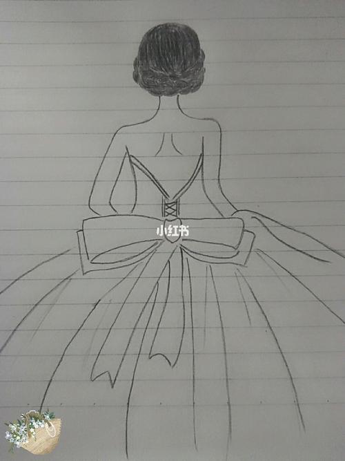 画画74简笔画74我爱画画74女孩背影74婚纱画74婚纱背影