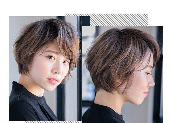 这款偏分蓬松烫卷设计的短发烫发就是不错的选择,齐耳短发发尾修剪出