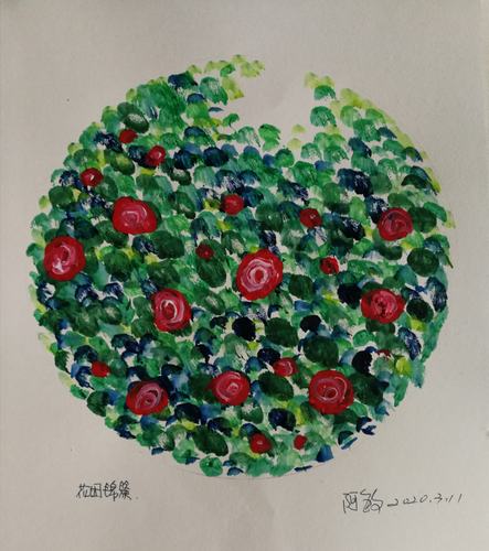 花团锦簇水粉(画着玩)