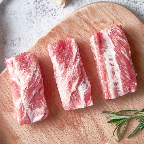 膳博士黑土猪肉肋排粒400g 新鲜冷冻猪排骨猪仔排 烧烤肉排条排骨