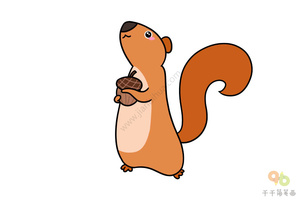 松鼠简笔画教程简单